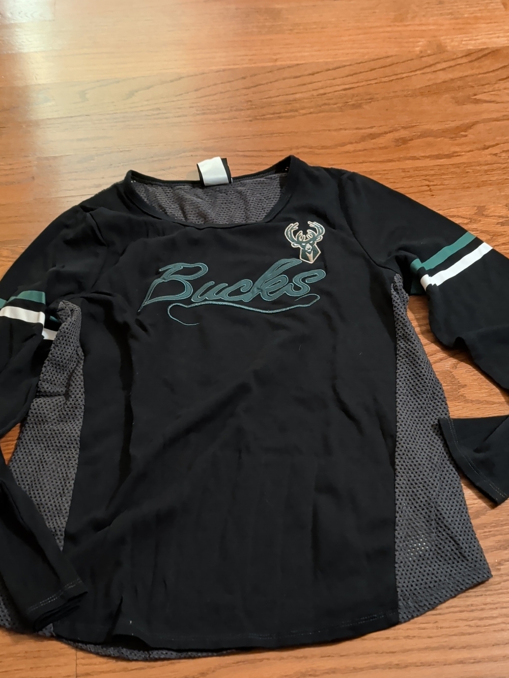 Milwaukee Bucks Black Long Sleeve Women's Top